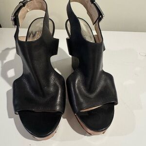 MICHAEL Michael Kors Black Leather Wedges